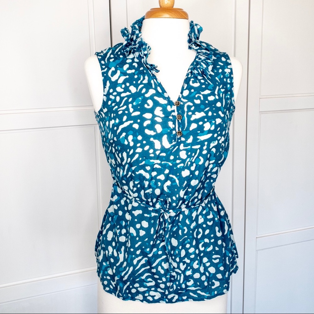 Merona - Spring Ruffle Blouse With Tie At Waist
